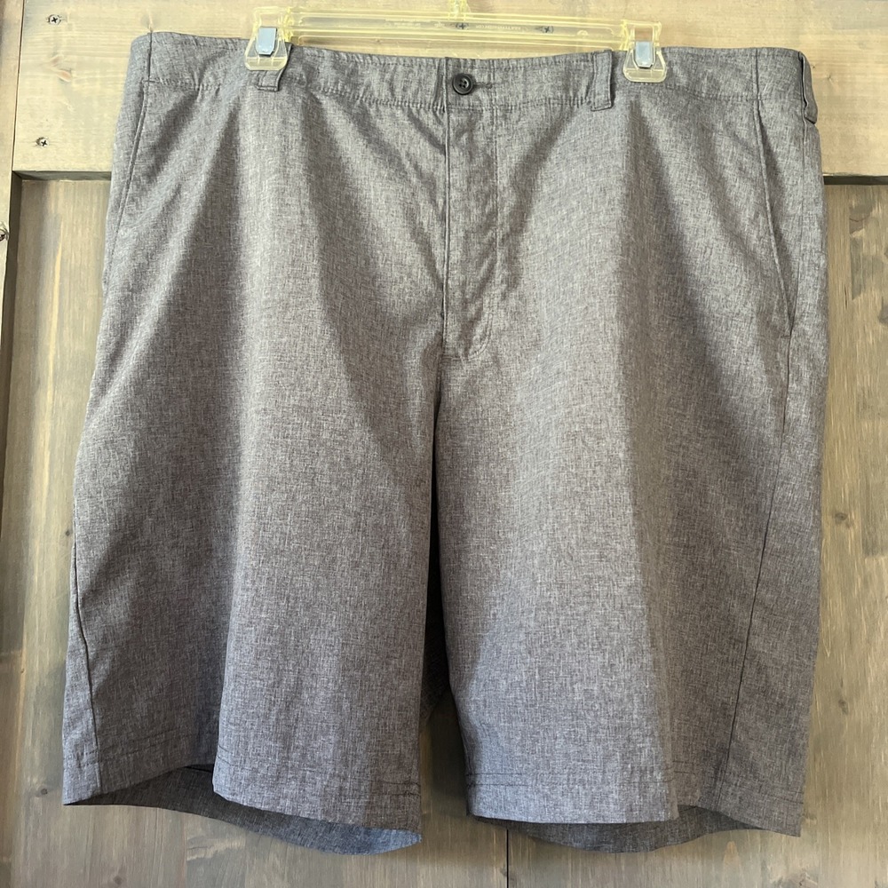 PGA Tour Golf Shorts Mens Size 40 Gray Flat Front Performance Stretch Preppy